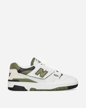 550 Sneakers Weiß / Dunkles Olivgrün / Schwarz