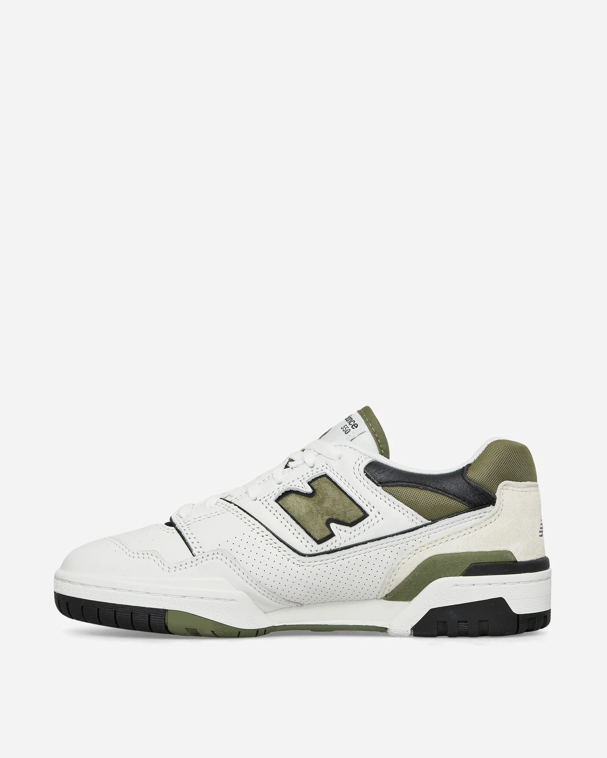 550 Sneakers Weiß / Dunkles Olivgrün / Schwarz