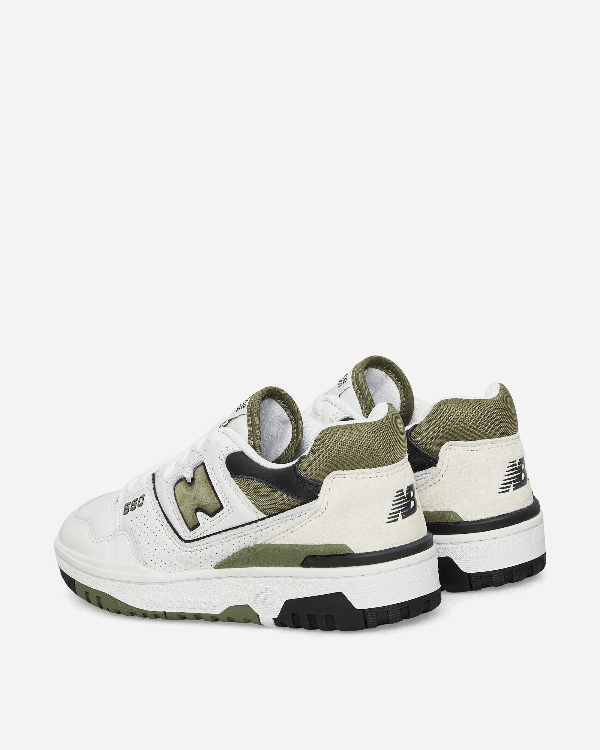 550 Sneakers Weiß / Dunkles Olivgrün / Schwarz