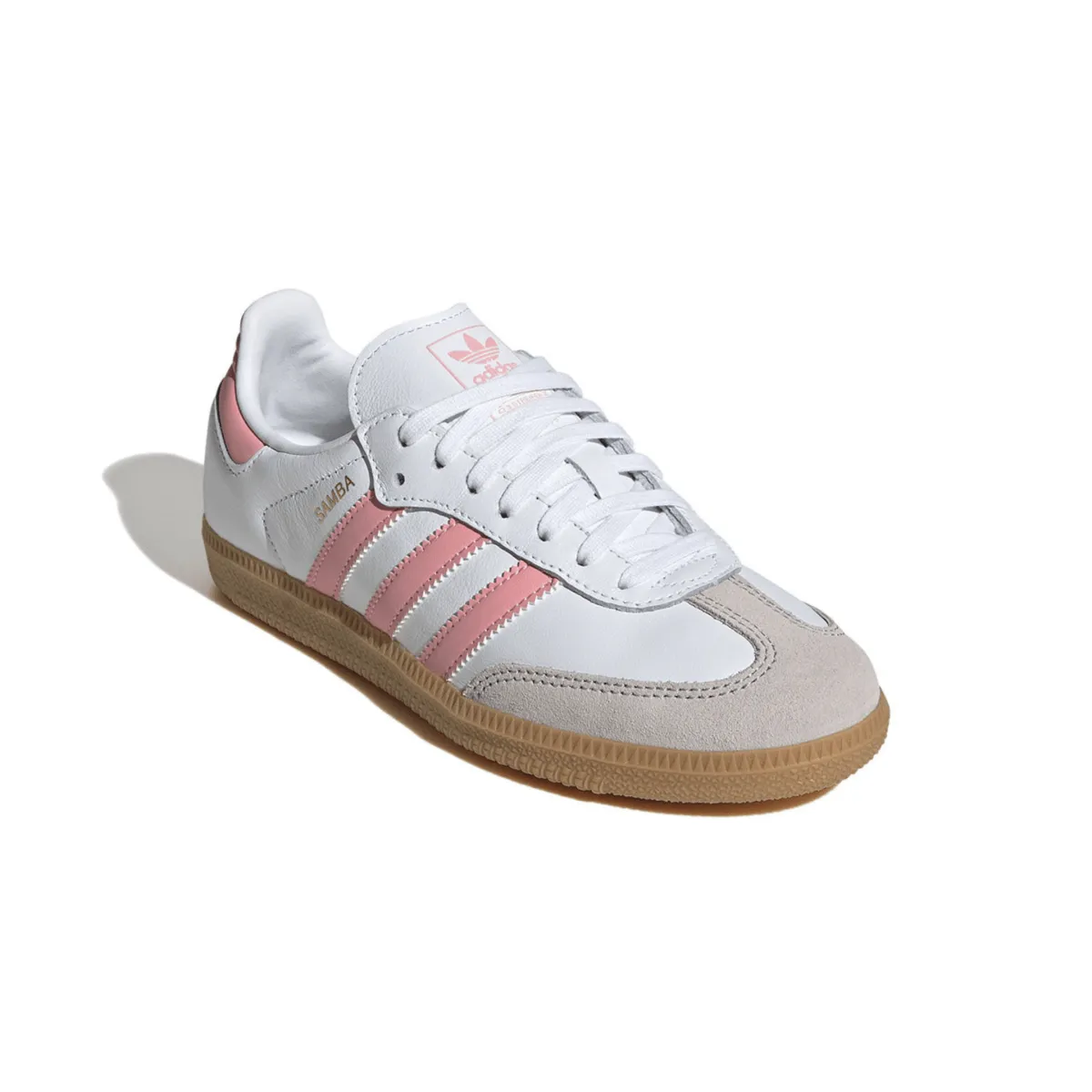 Adidas Kinderschuhe (Grundschule) Samba OG Wolkenweiß/Halbrosa Glitzer/Gummi