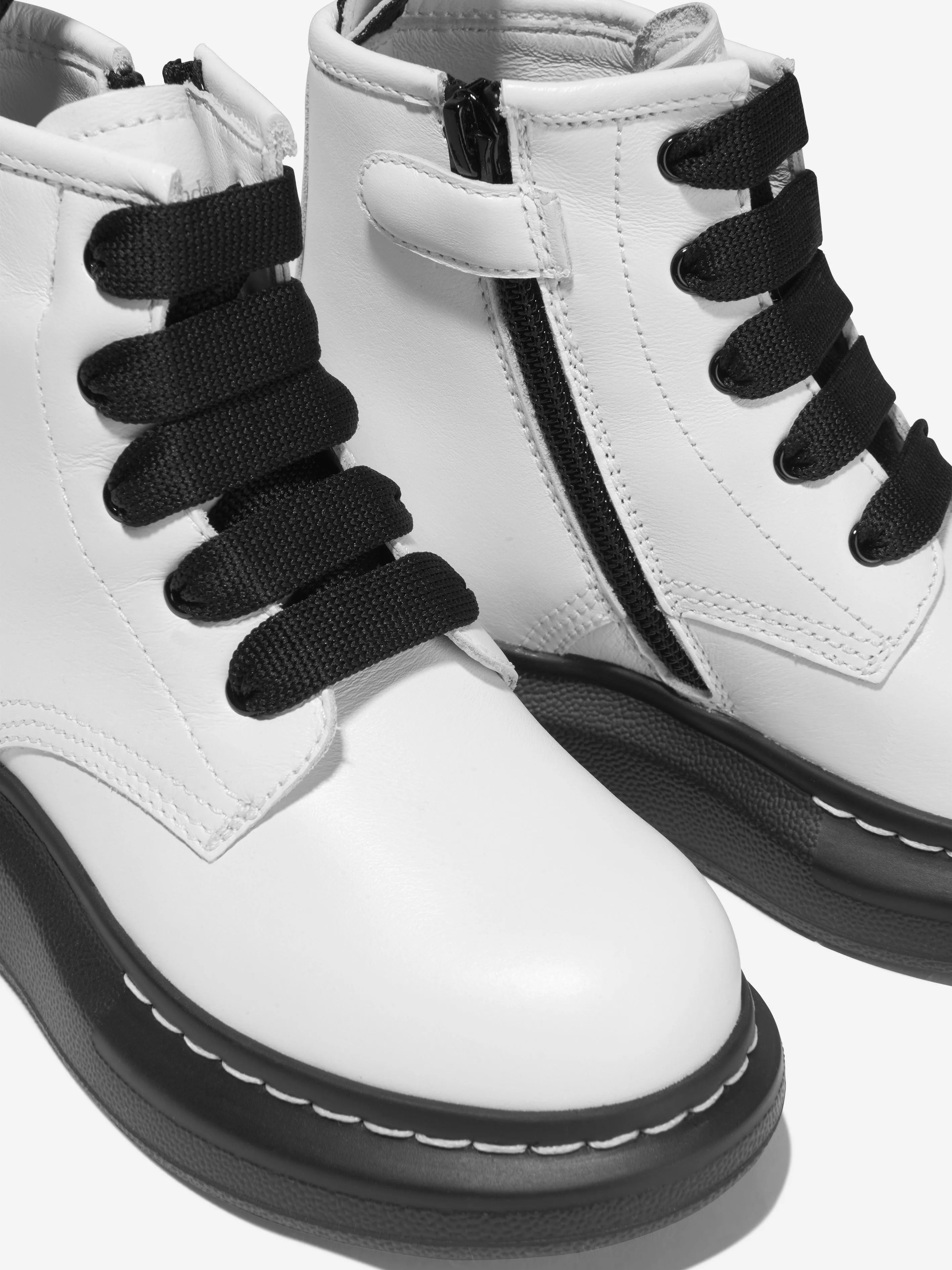Alexander McQueen Unisex Leder-Schnürstiefel