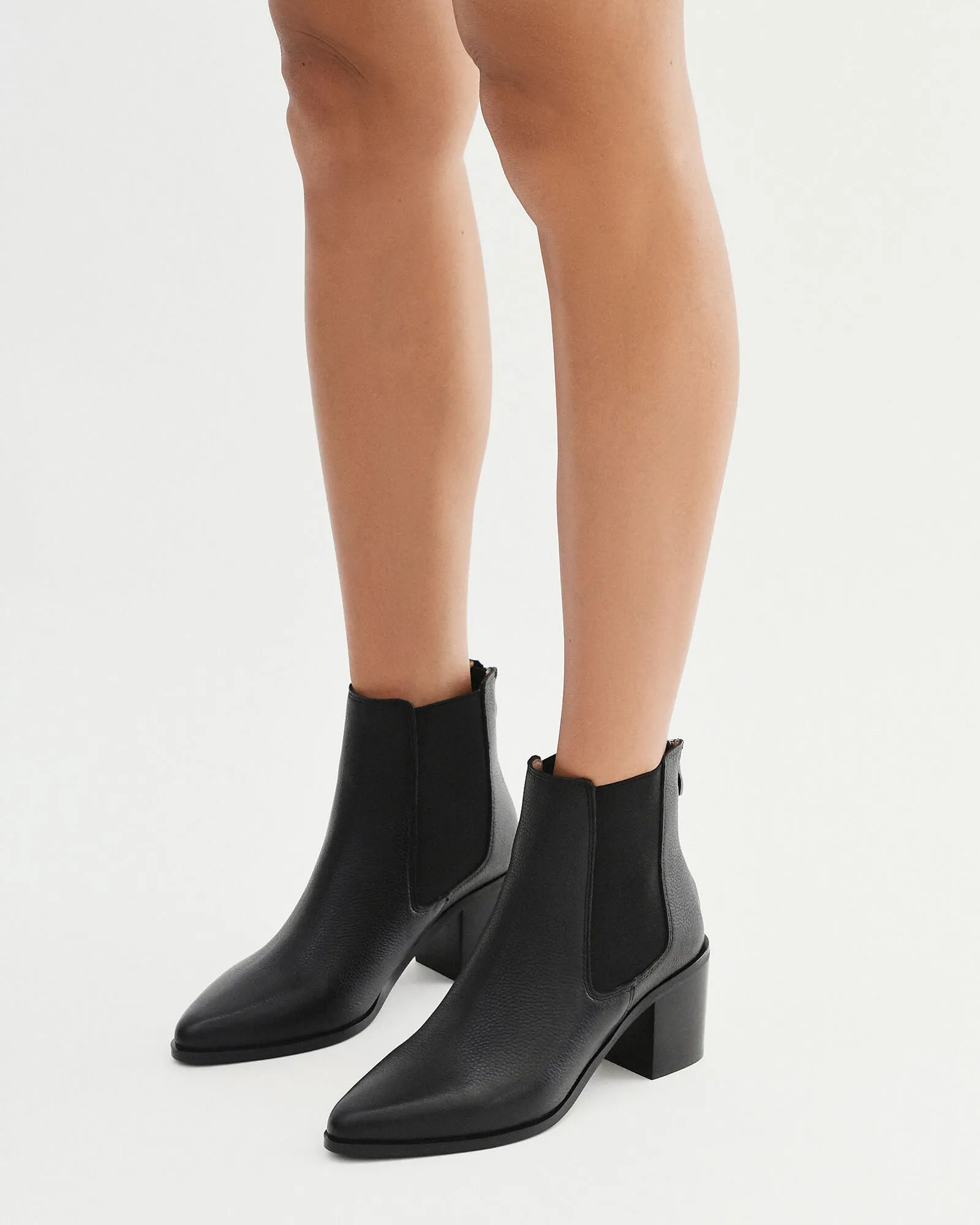 ALLURE MID ANKLE STIEFEL SCHWARZES LEDER