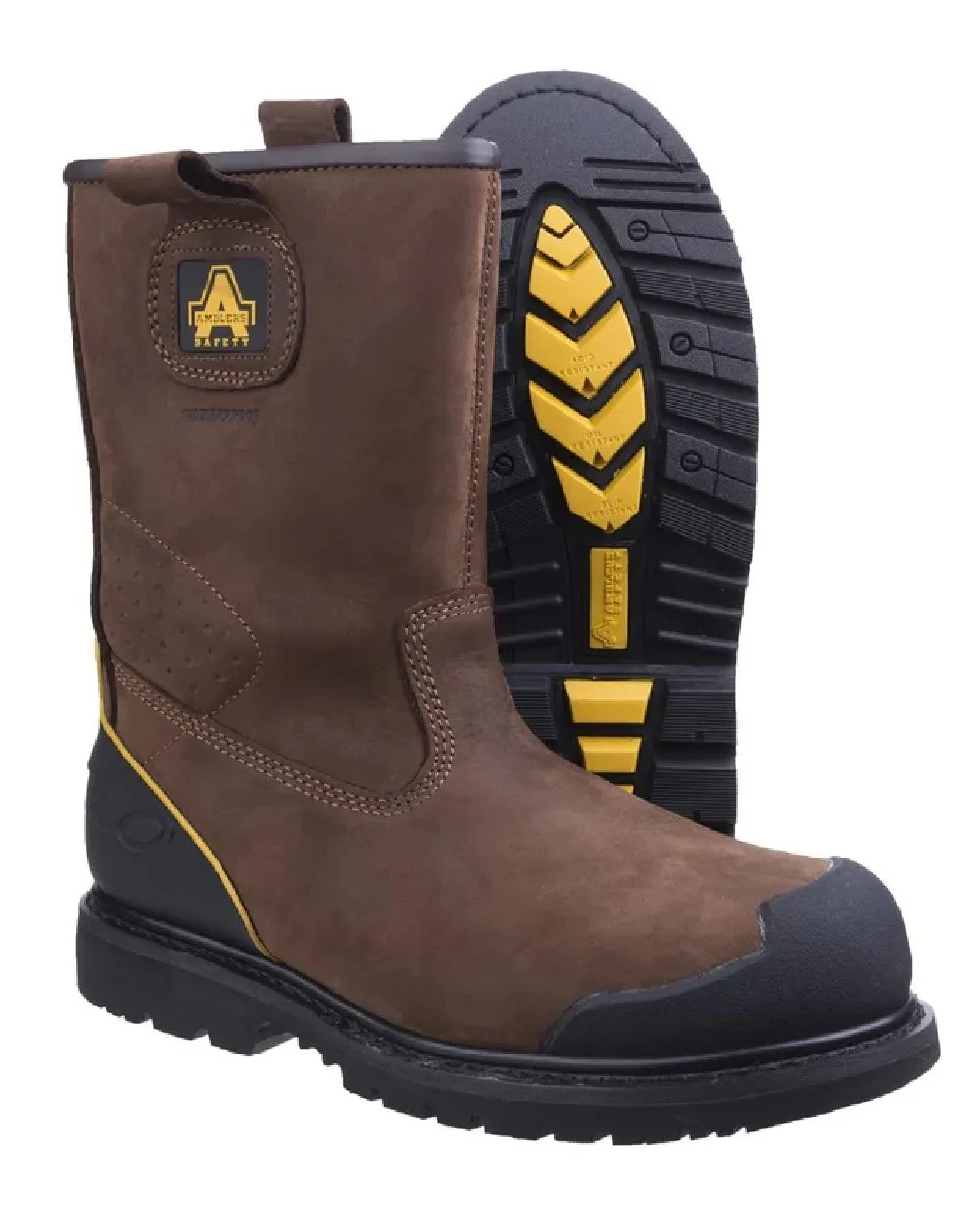 Amblers Sicherheits Herren FS223 Goodyear durchgenähte wasserdichte Rigger Stiefel Amblers Sicherheitsschuhe