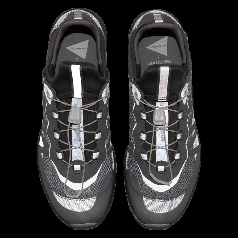 and wander x Salomon Reflektierendes Mesh-Sneaker / Grau