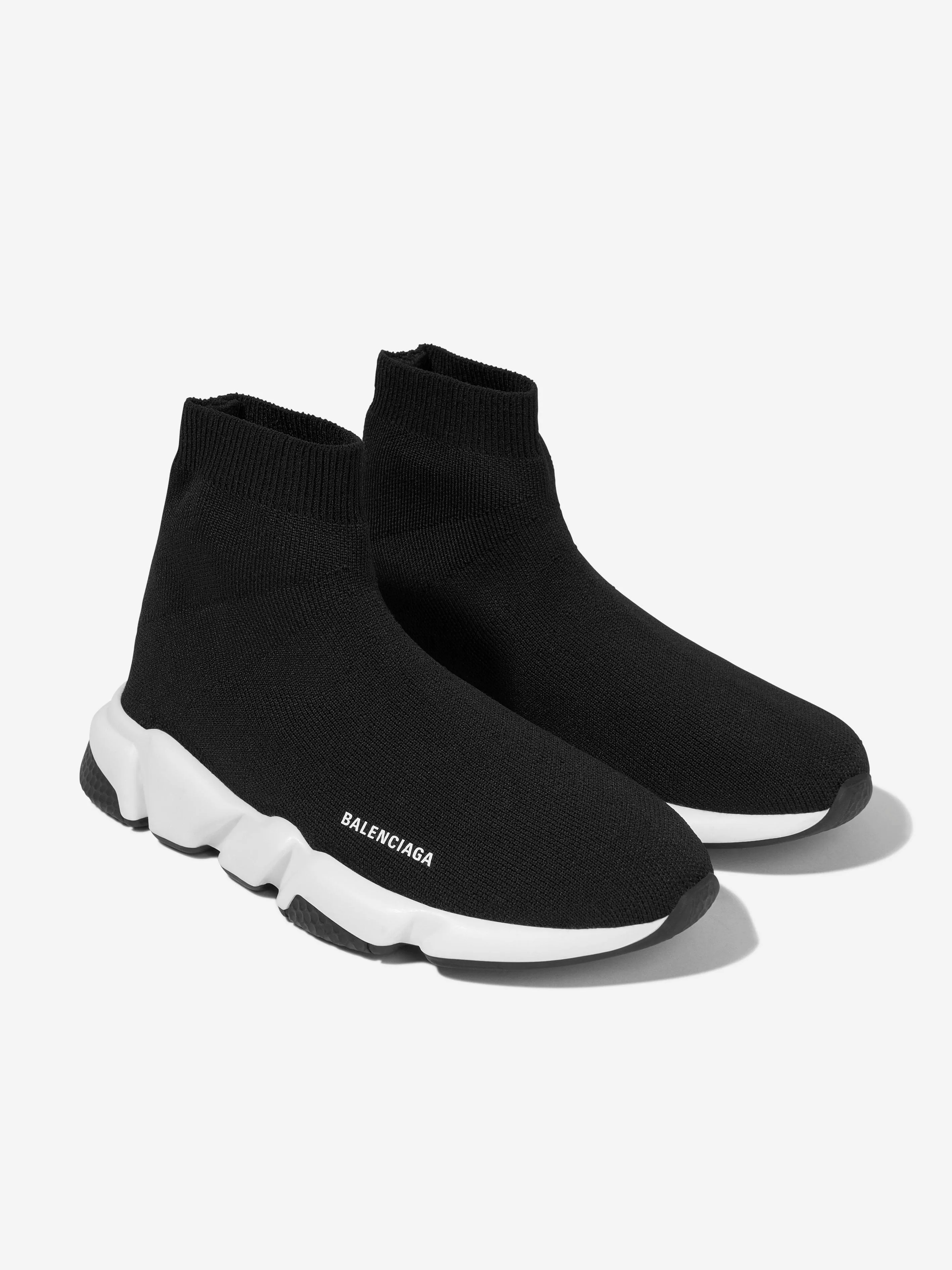 Balenciaga Kids Speed Sneakers in Schwarz