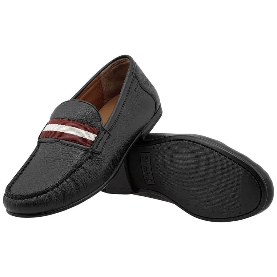Bally Crokett Herren 6228362 Schwarze Leder-Loafer Ecco Schuhe