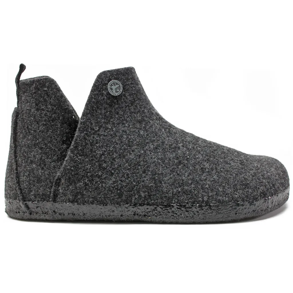 Birkenstock Andermatt Unisex Filz-Pantoffelstiefel mit Schaffellfutter