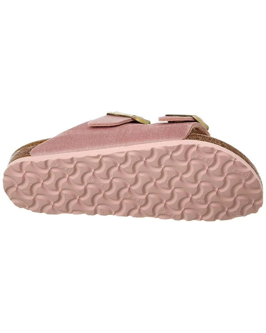 Birkenstock Arizona Nieten-Logo Schmaler Samt-Sandalette