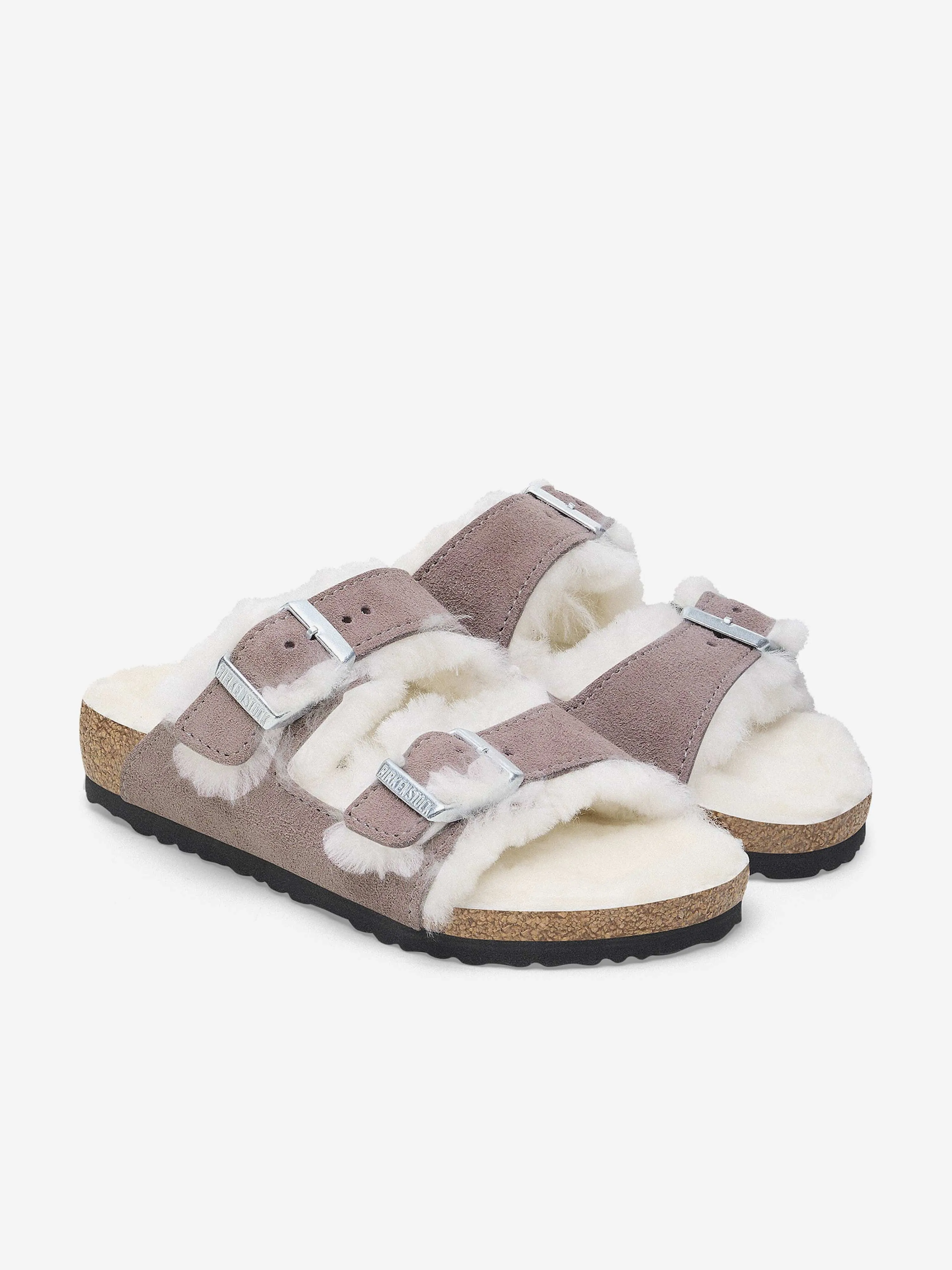 BIRKENSTOCK Mädchen Arizona Shearling Sandalen in Lila