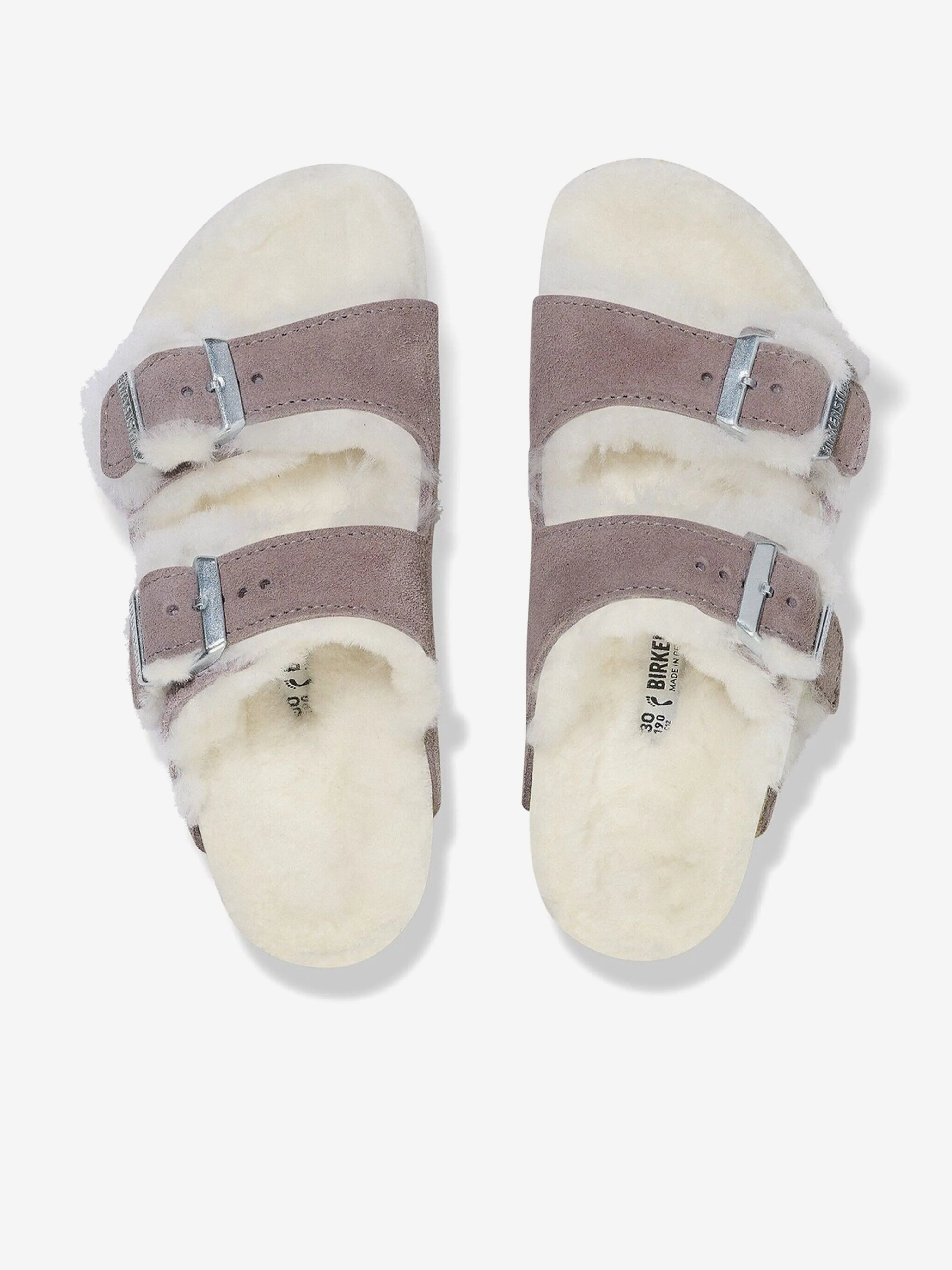 BIRKENSTOCK Mädchen Arizona Shearling Sandalen in Lila