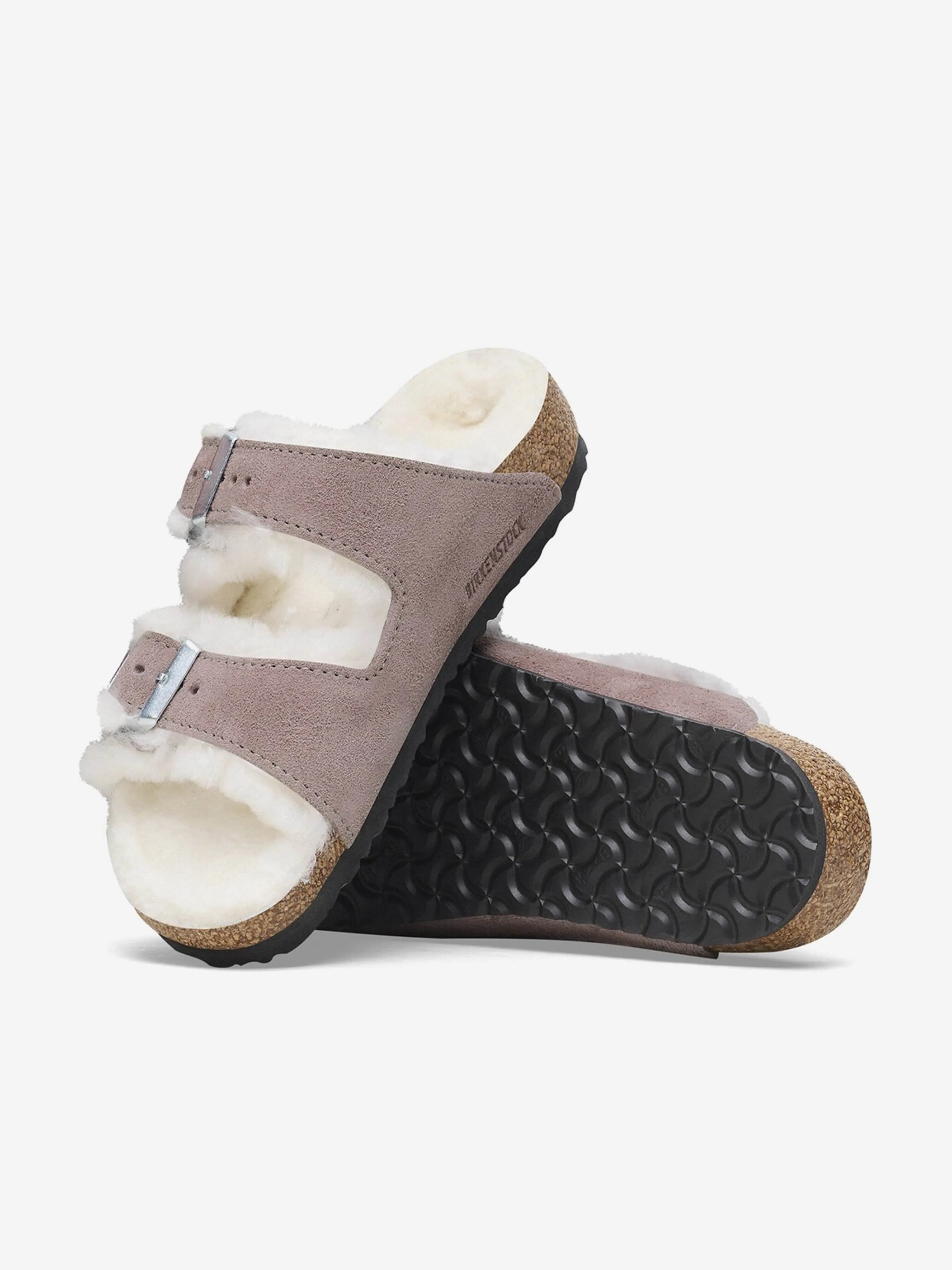 BIRKENSTOCK Mädchen Arizona Shearling Sandalen in Lila