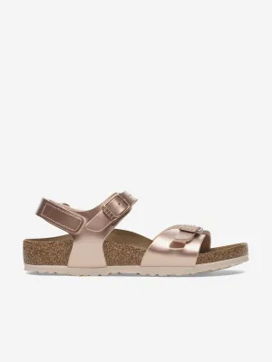 BIRKENSTOCK Mädchen Rio AS Metall-Sandalen in Rosa