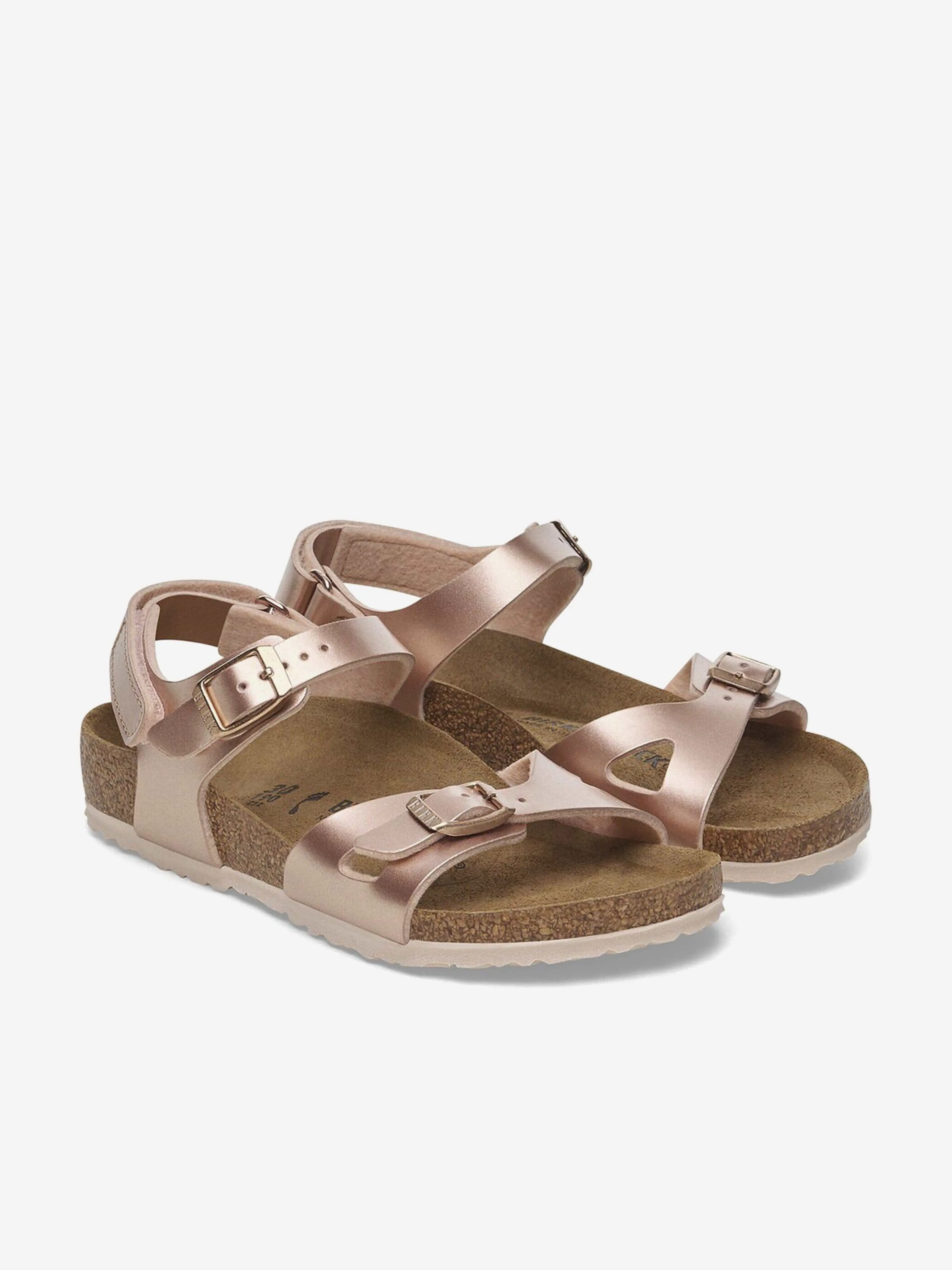 BIRKENSTOCK Mädchen Rio AS Metall-Sandalen in Rosa