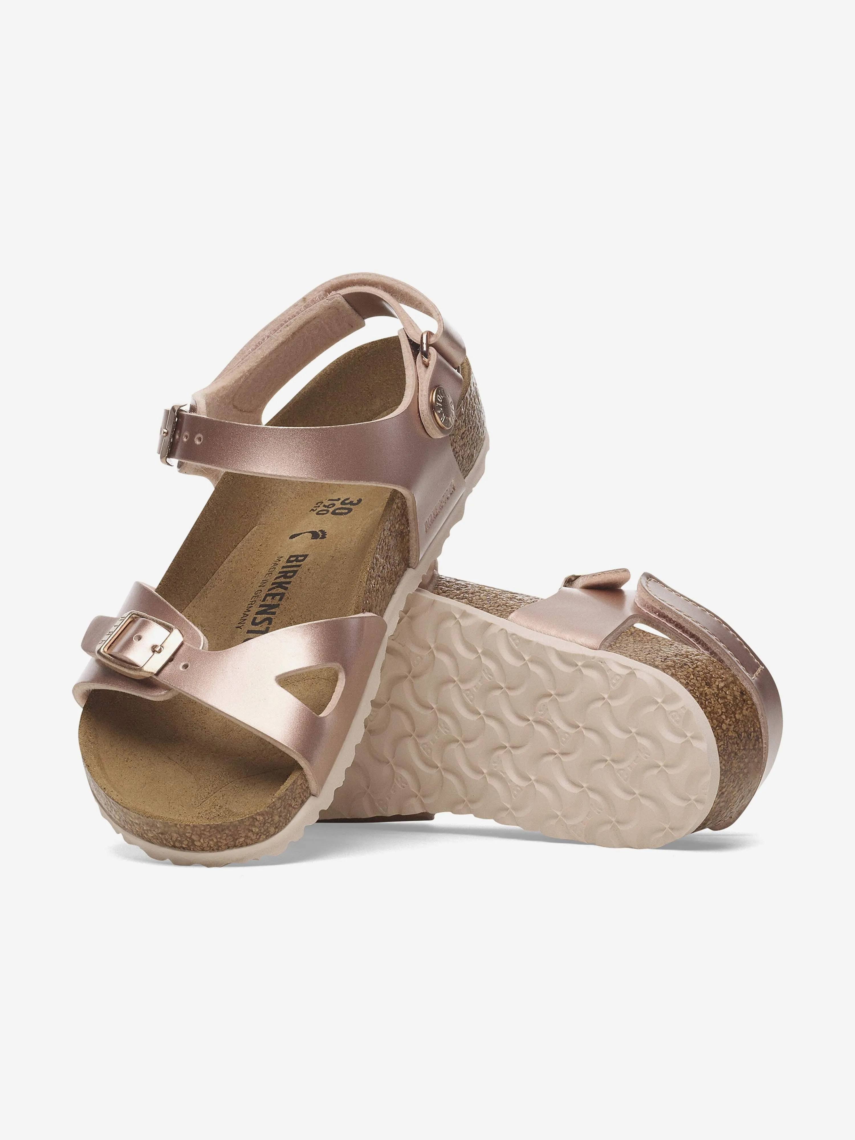 BIRKENSTOCK Mädchen Rio AS Metall-Sandalen in Rosa