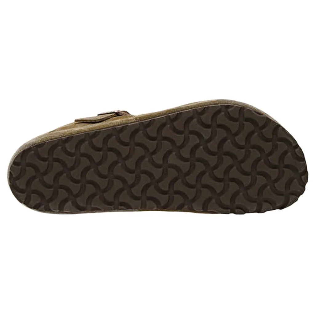 Birkenstock London Unisex-Schuhe aus Wildleder mit Schaffellfutter