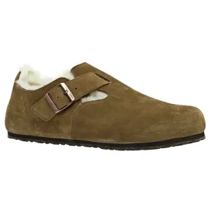 Birkenstock London Unisex-Schuhe aus Wildleder mit Schaffellfutter