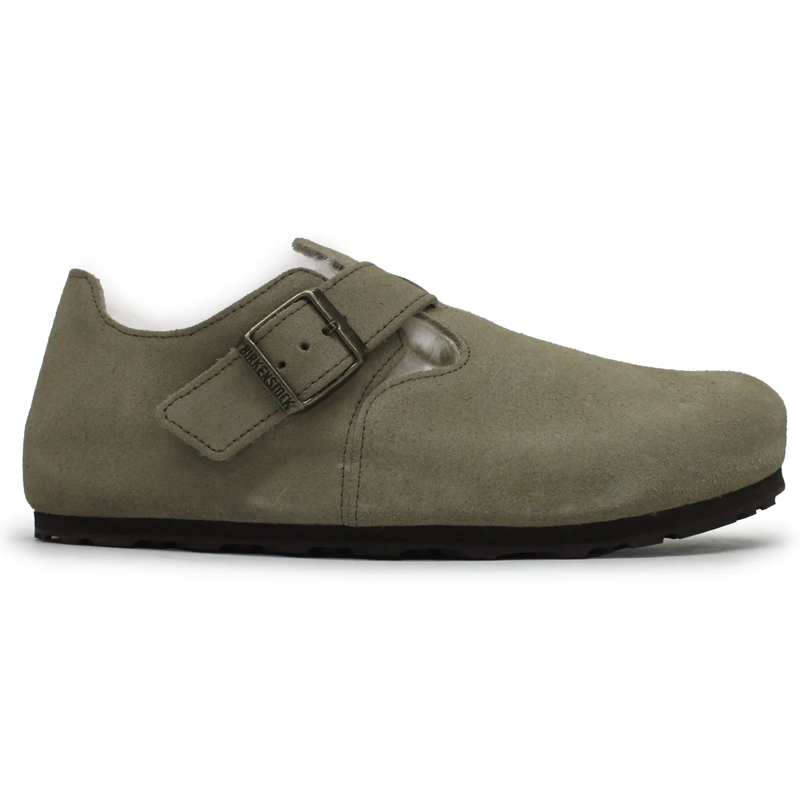 Birkenstock London Unisex-Schuhe aus Wildleder mit Schaffellfutter
