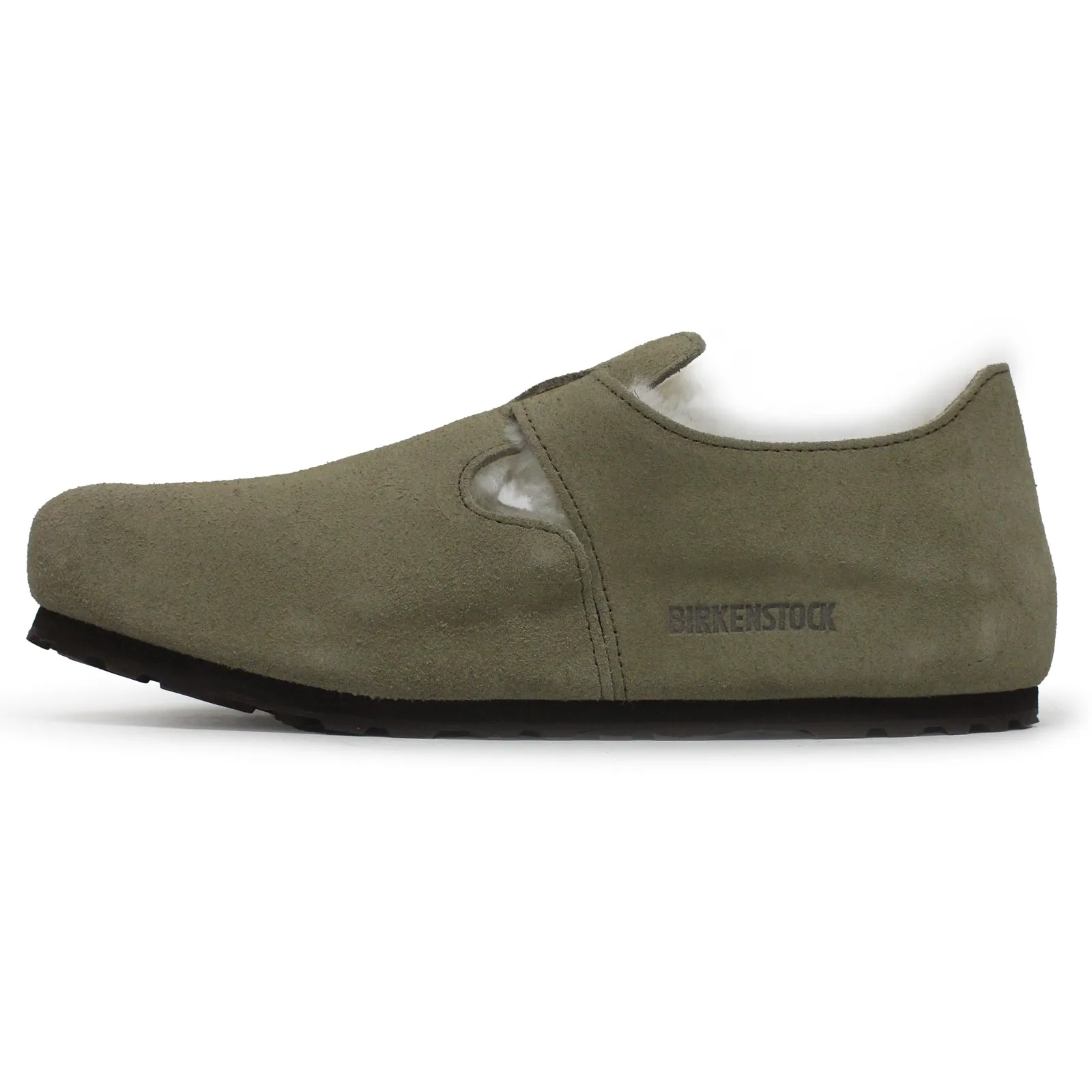 Birkenstock London Unisex-Schuhe aus Wildleder mit Schaffellfutter