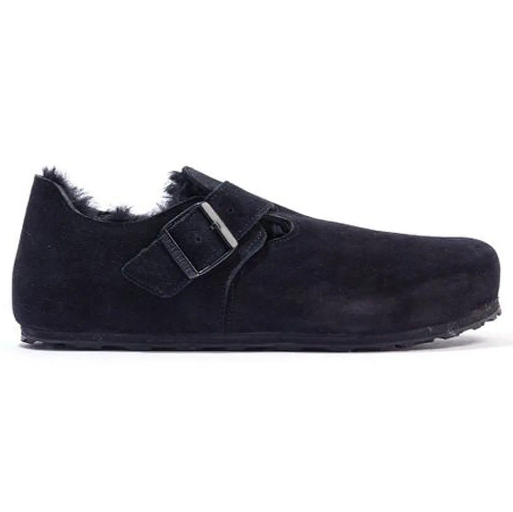 Birkenstock London Unisex-Schuhe aus Wildleder mit Schaffellfutter