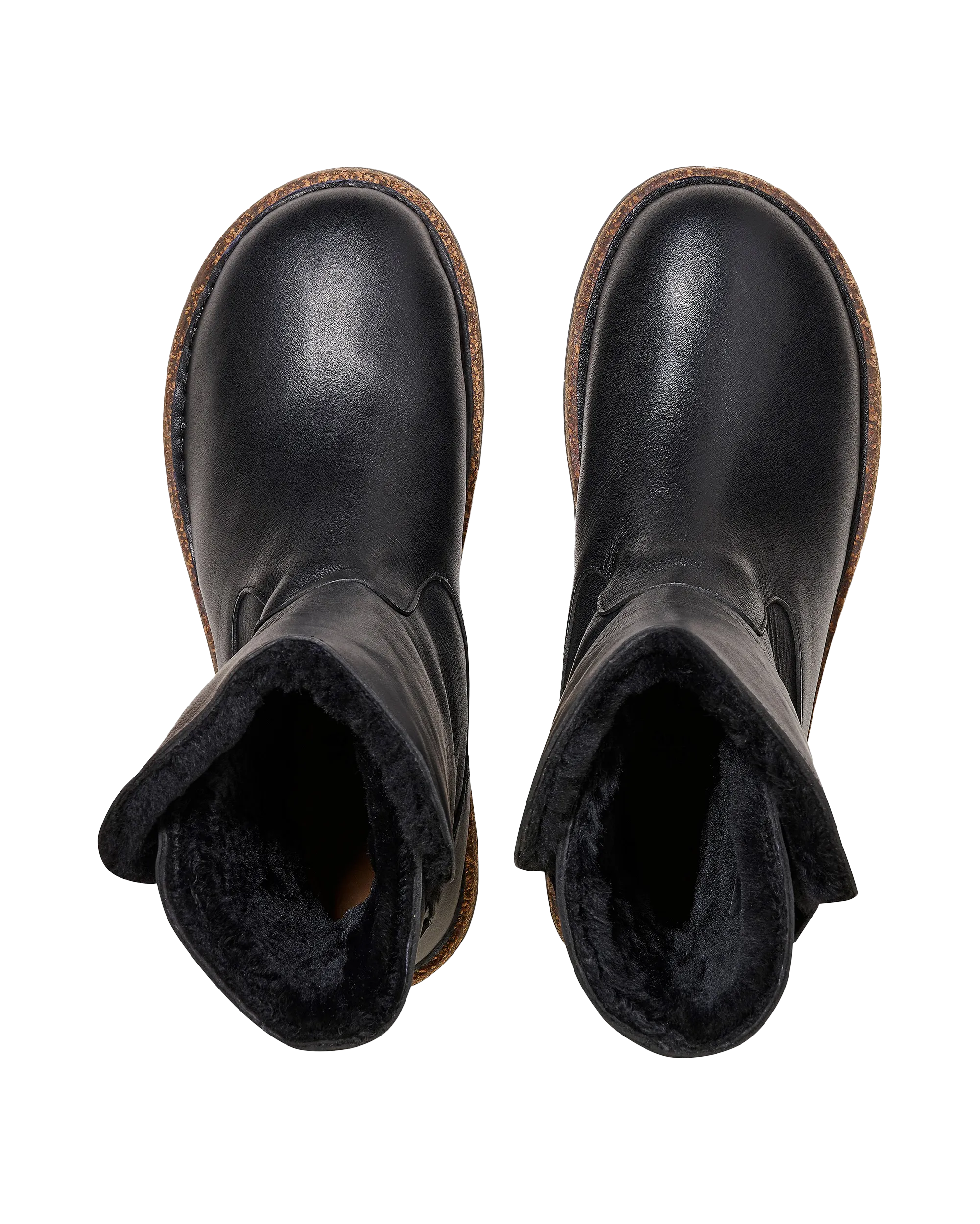 Birkenstock Schuhe Uppsala Stiefel aus Naturleder in Schwarz