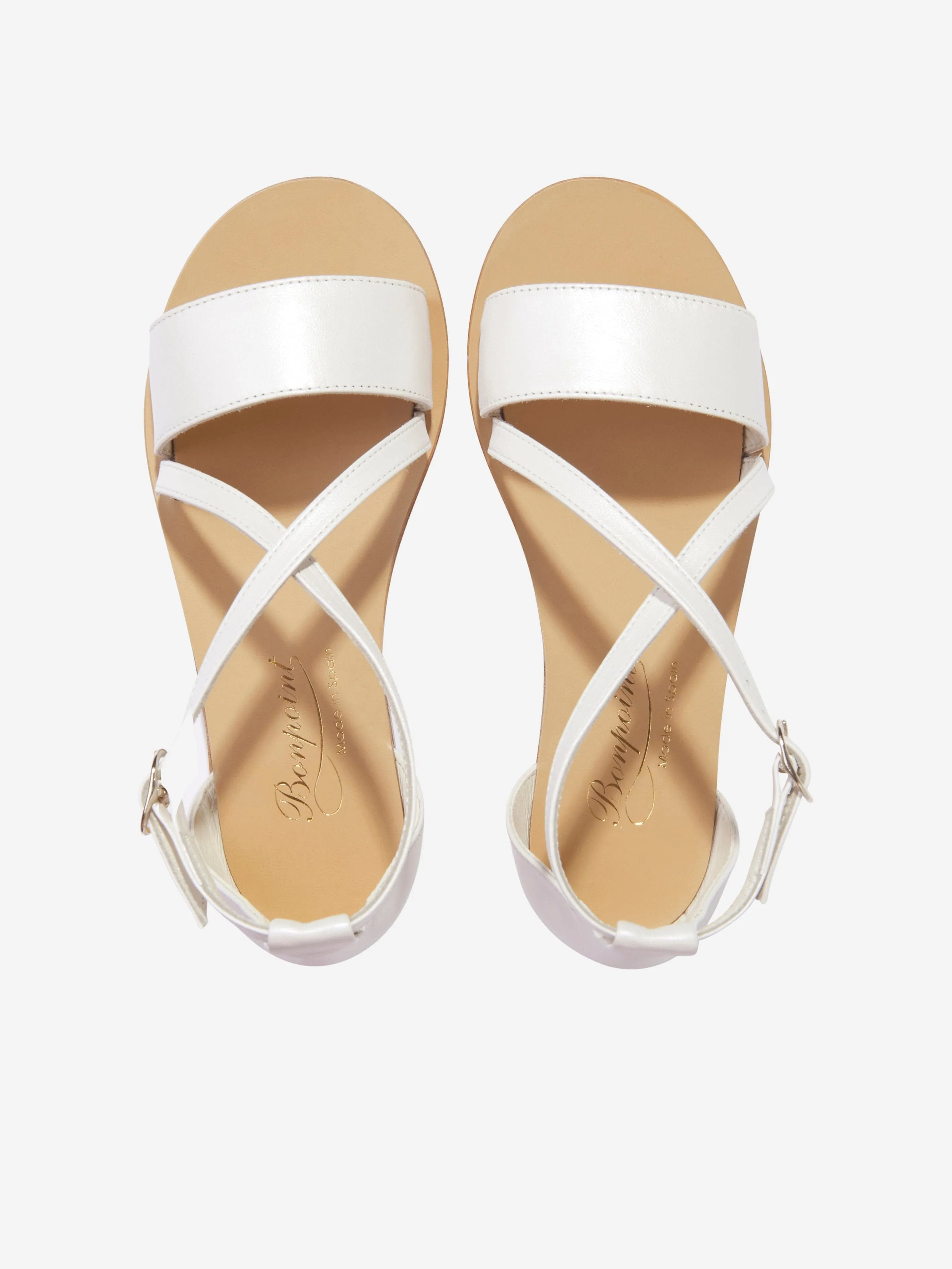 Bonpoint Mädchen Fia Leder Sandalen in Weiß