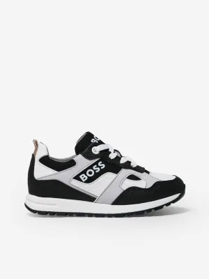 BOSS Boys Schnürschuhe mit Logo-Detail in Schwarz