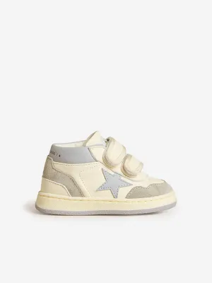 Jungen Leder Juni Korb Turnschuhe in Weiß