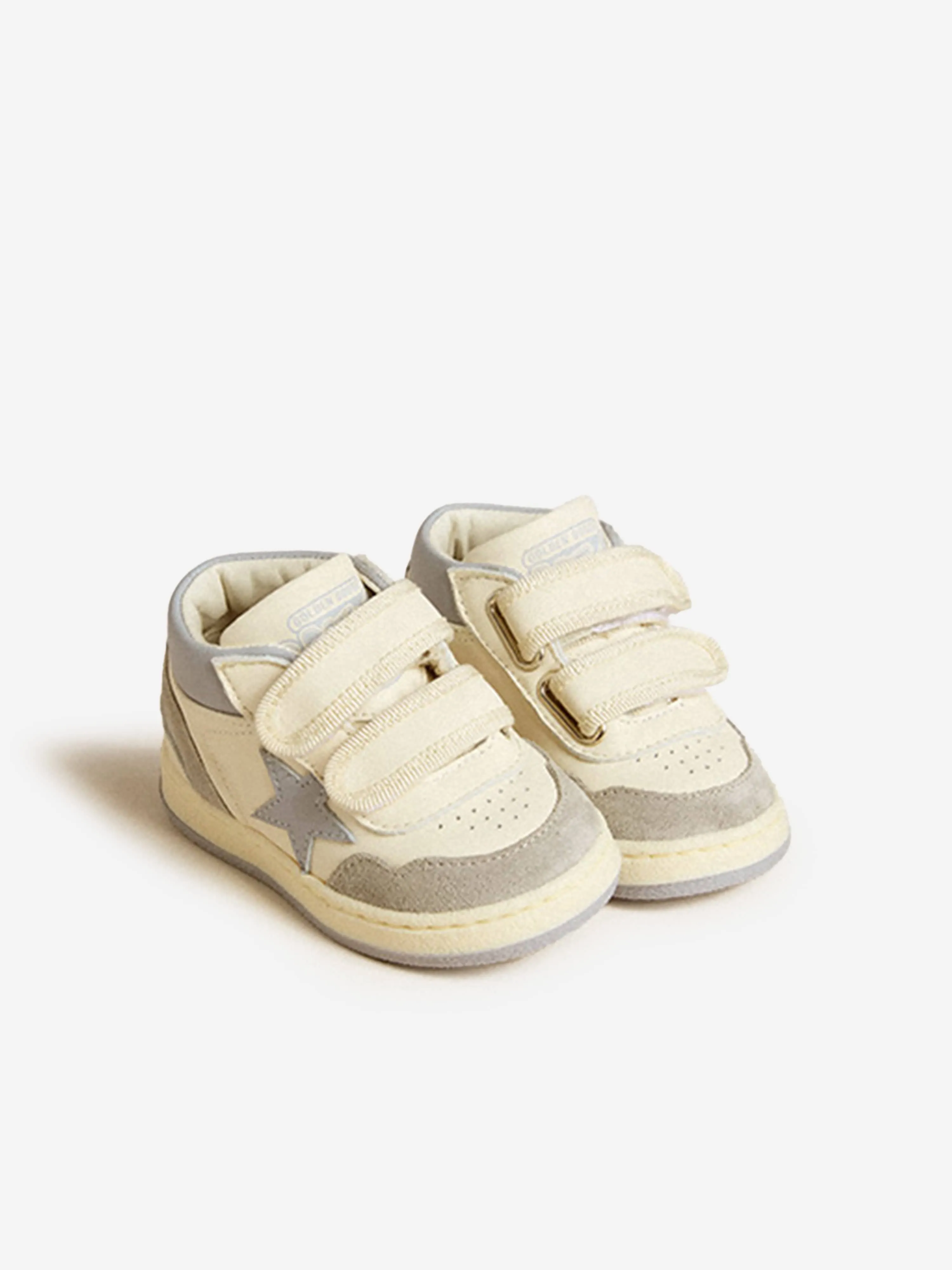 Jungen Leder Juni Korb Turnschuhe in Weiß