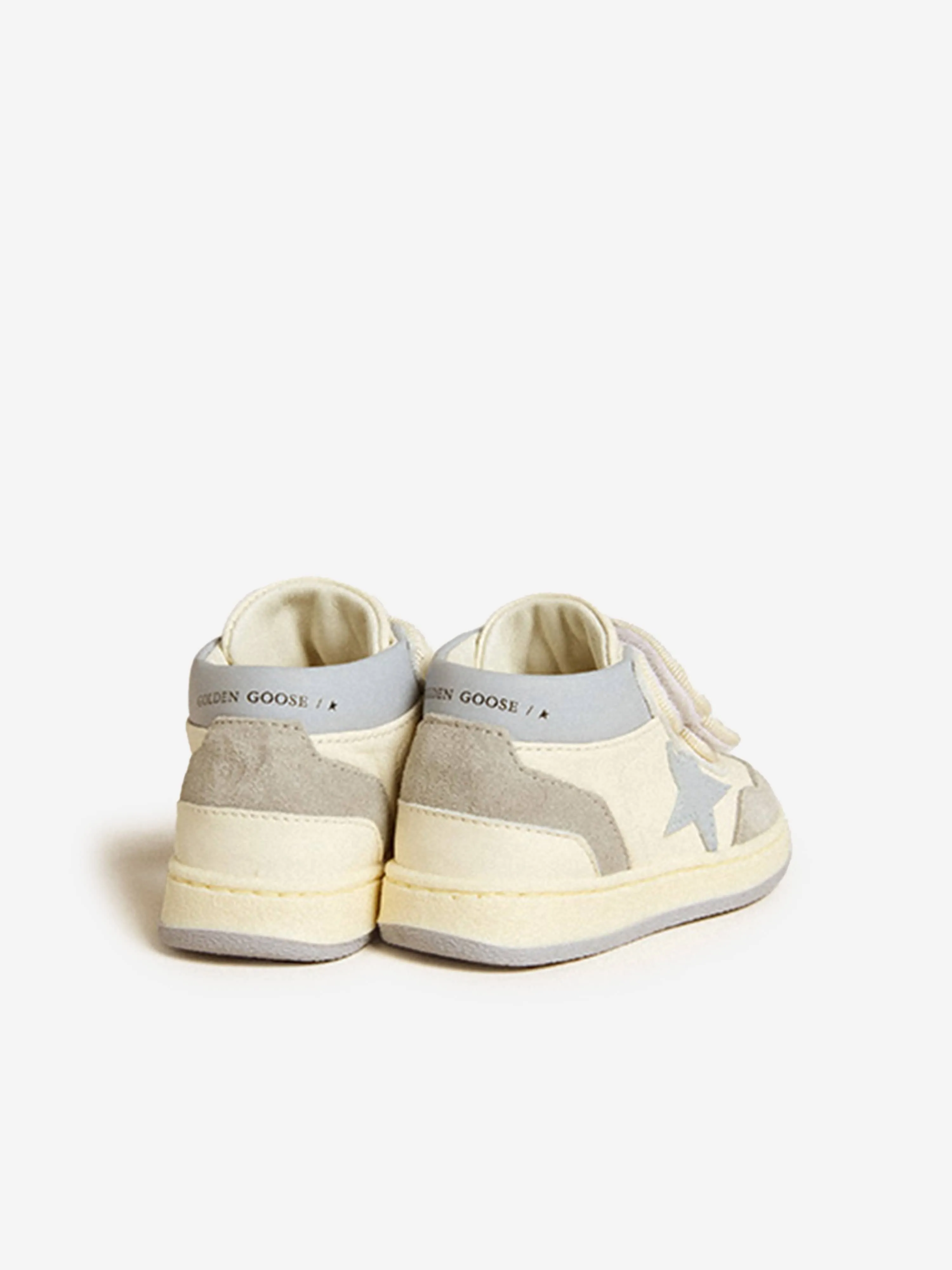 Jungen Leder Juni Korb Turnschuhe in Weiß
