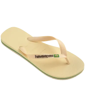 Brazil Logo Flip-Flops in Buttercrem