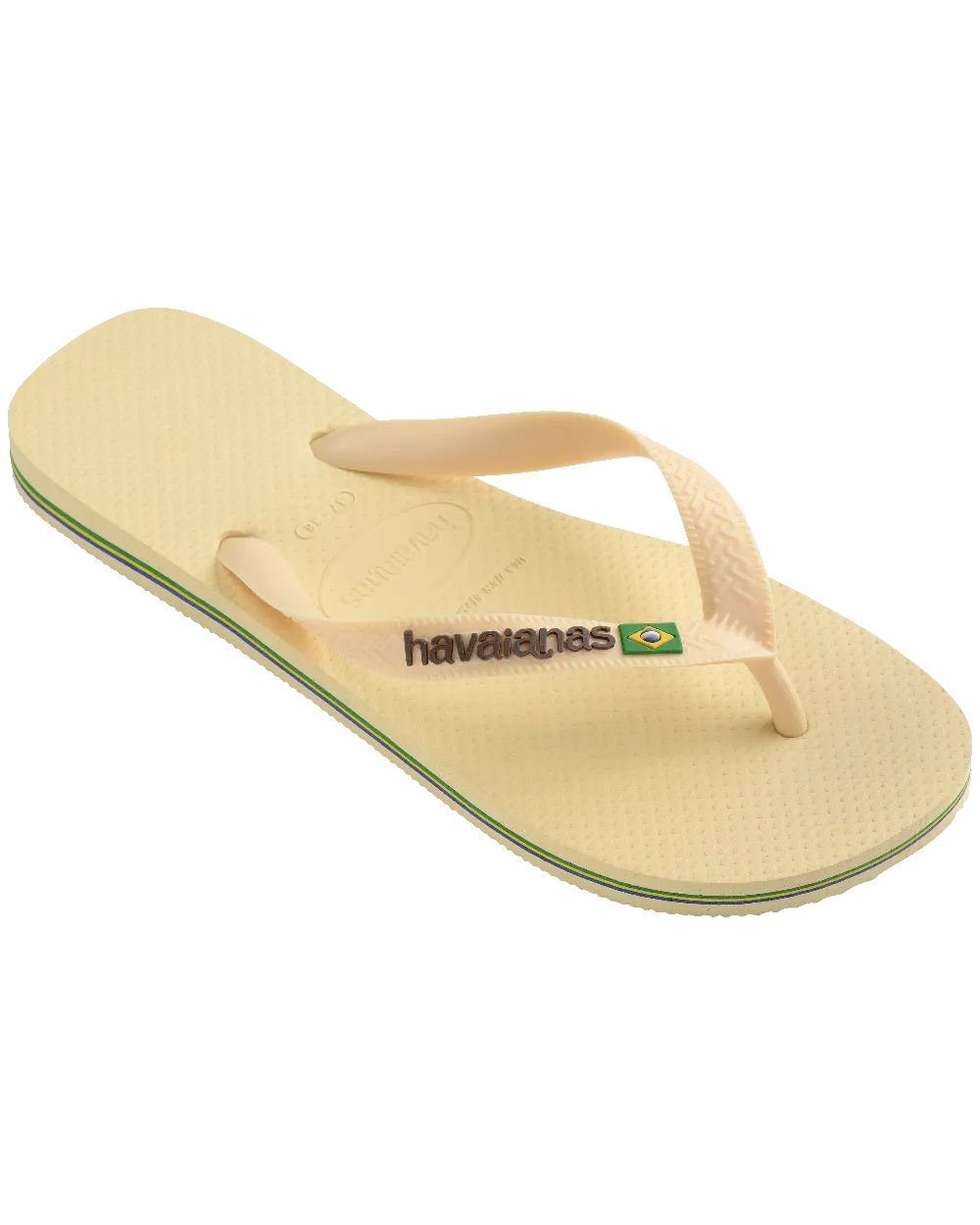 Brazil Logo Flip-Flops in Buttercrem