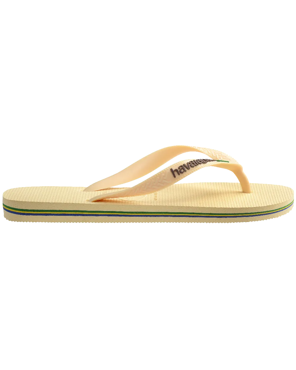 Brazil Logo Flip-Flops in Buttercrem