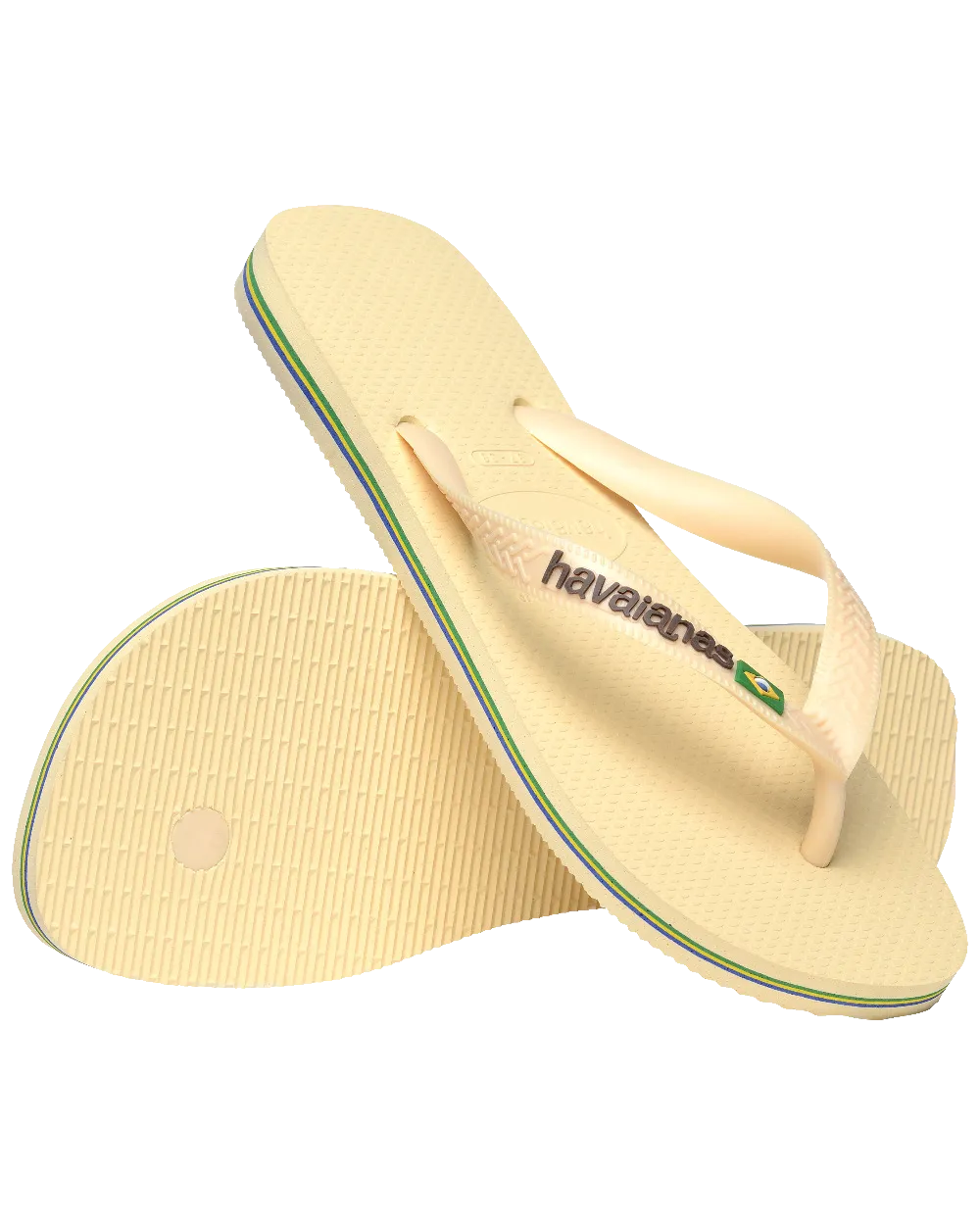Brazil Logo Flip-Flops in Buttercrem