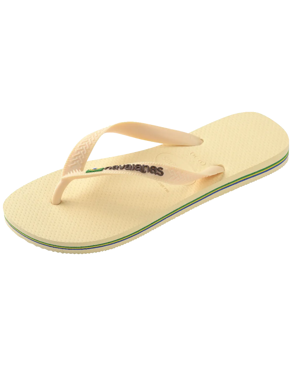 Brazil Logo Flip-Flops in Buttercrem