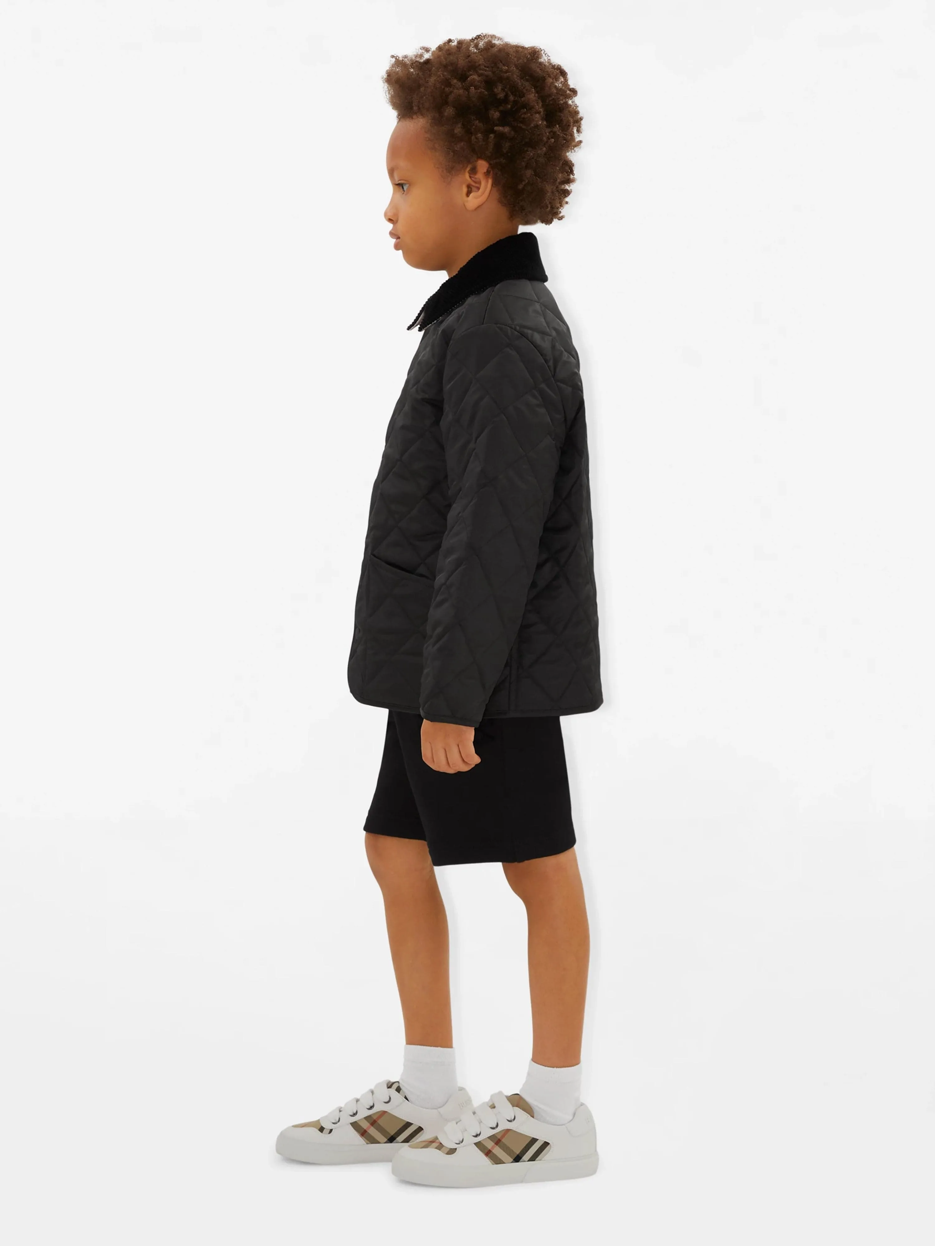 Burberry Kids Noah Check Schnürschuhe in Weiß