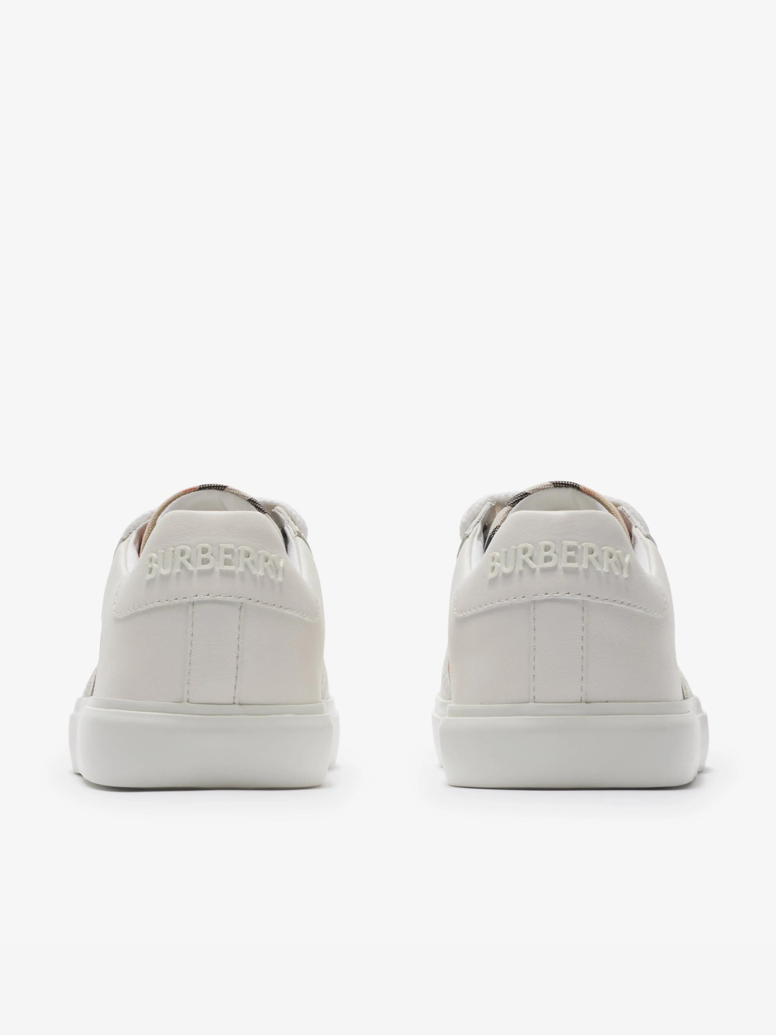 Burberry Kids Noah Check Schnürschuhe in Weiß