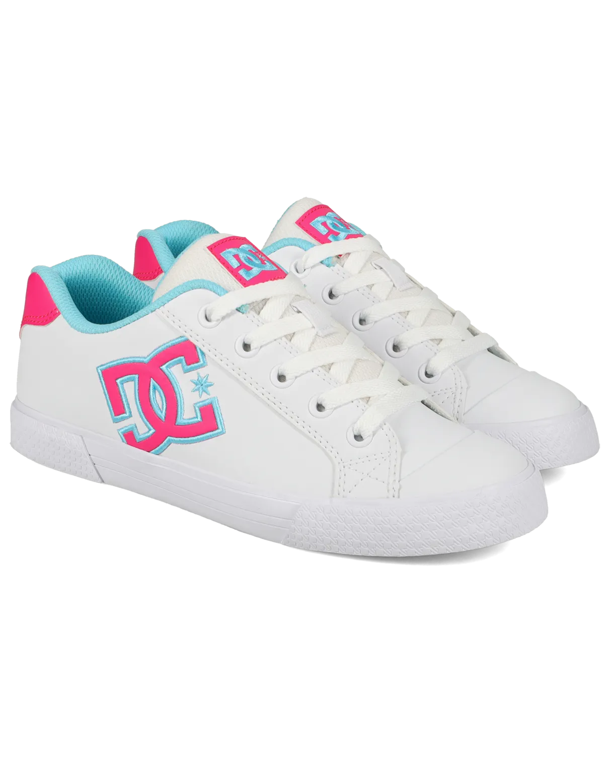 Chelsea-Schuhe in Weiß, Verrücktes Pink & Blau