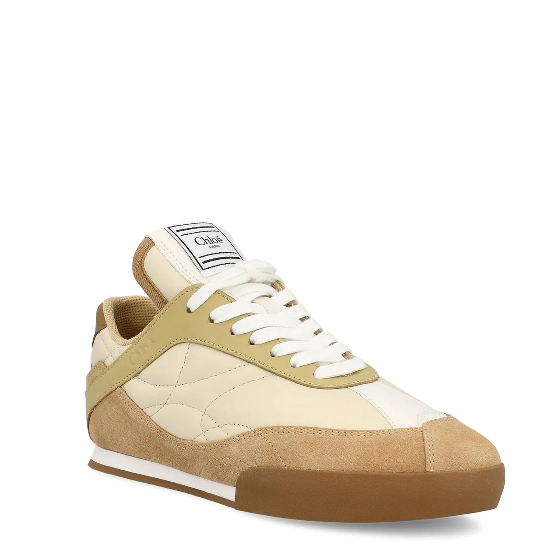 Chloé Schuhe Kick Leder Sneakers, Hellocker