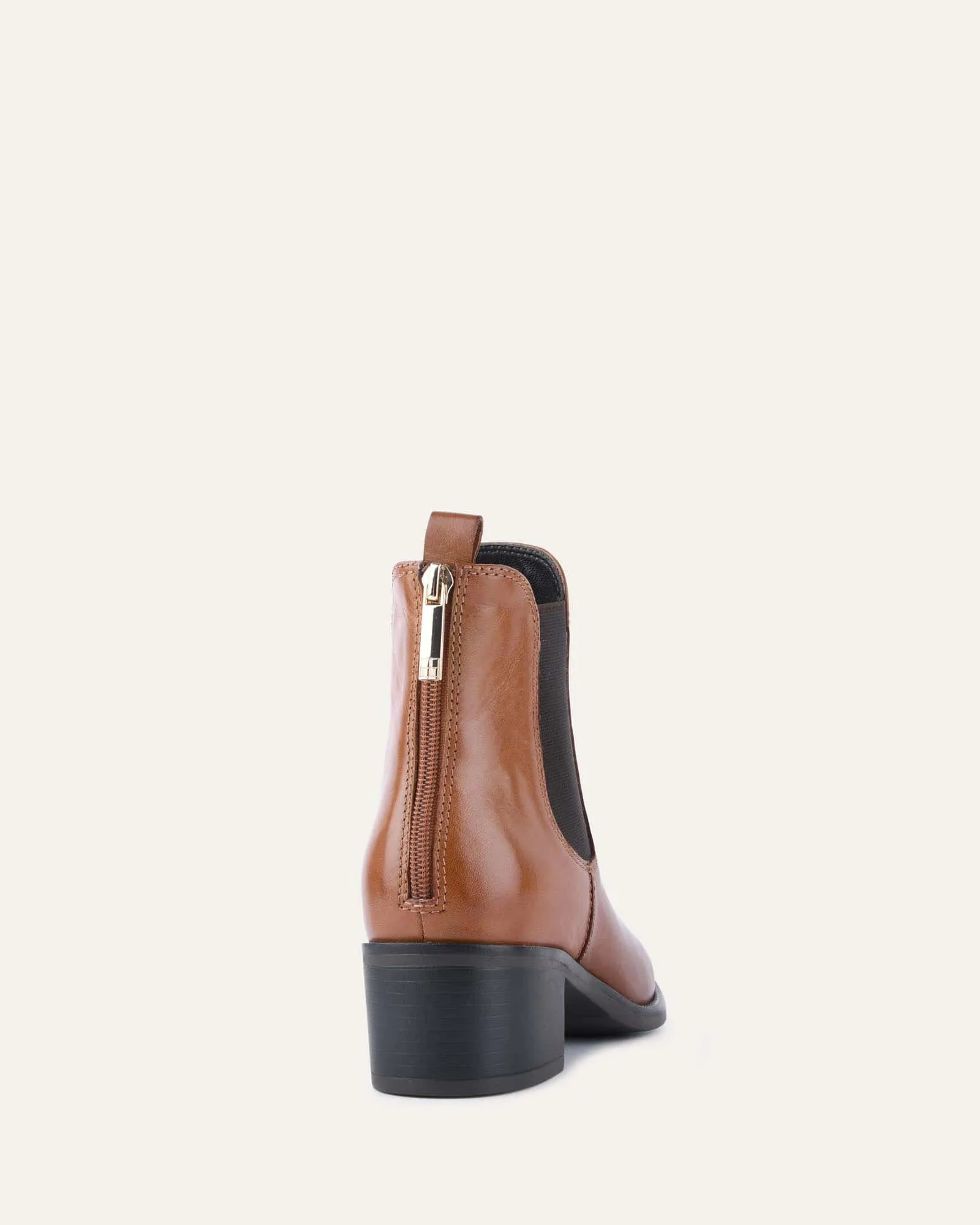 CLAIRE MITTELHOHE STIEFEL BRANDY LEDER