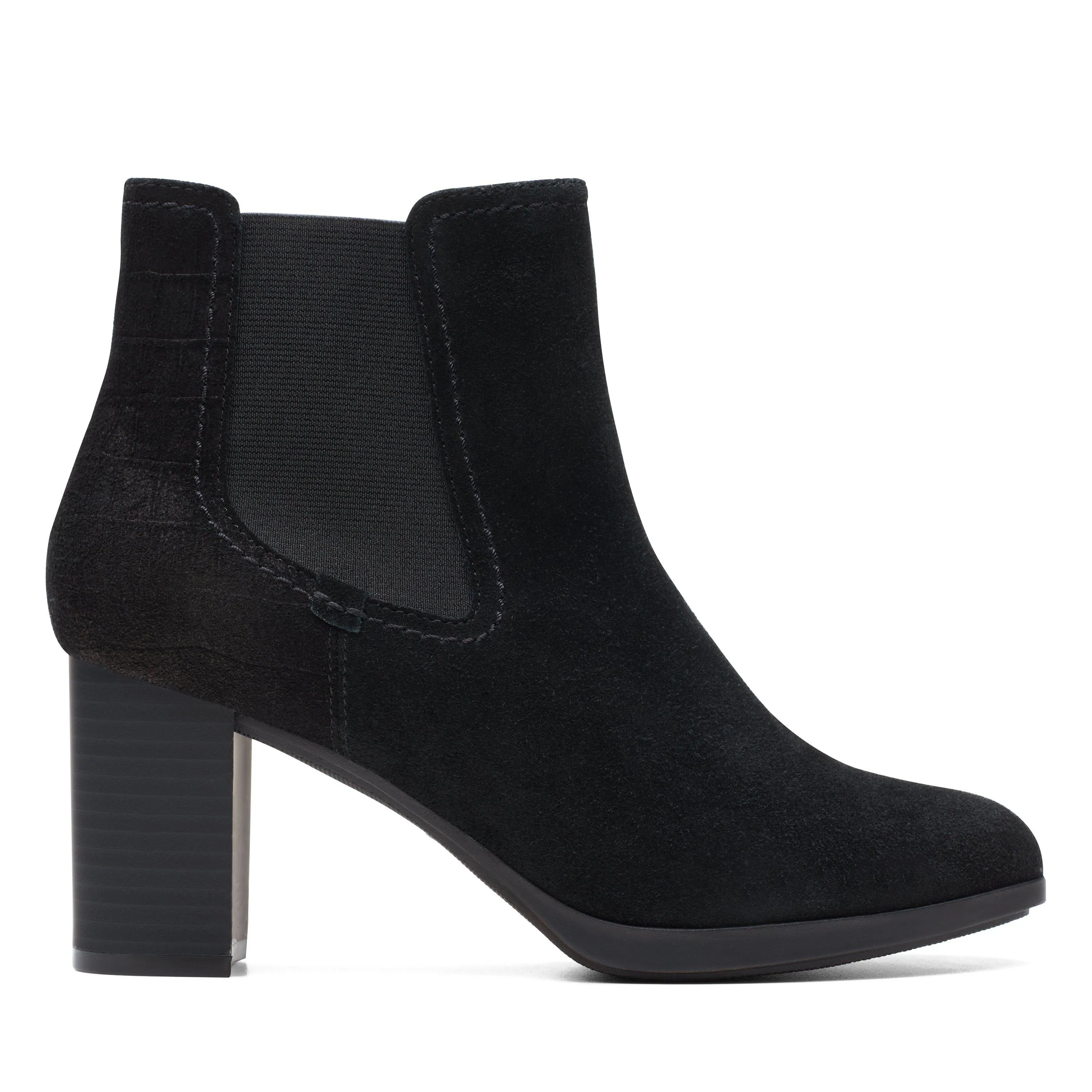 Clarks Bayla Rose in Schwarz Wildleder