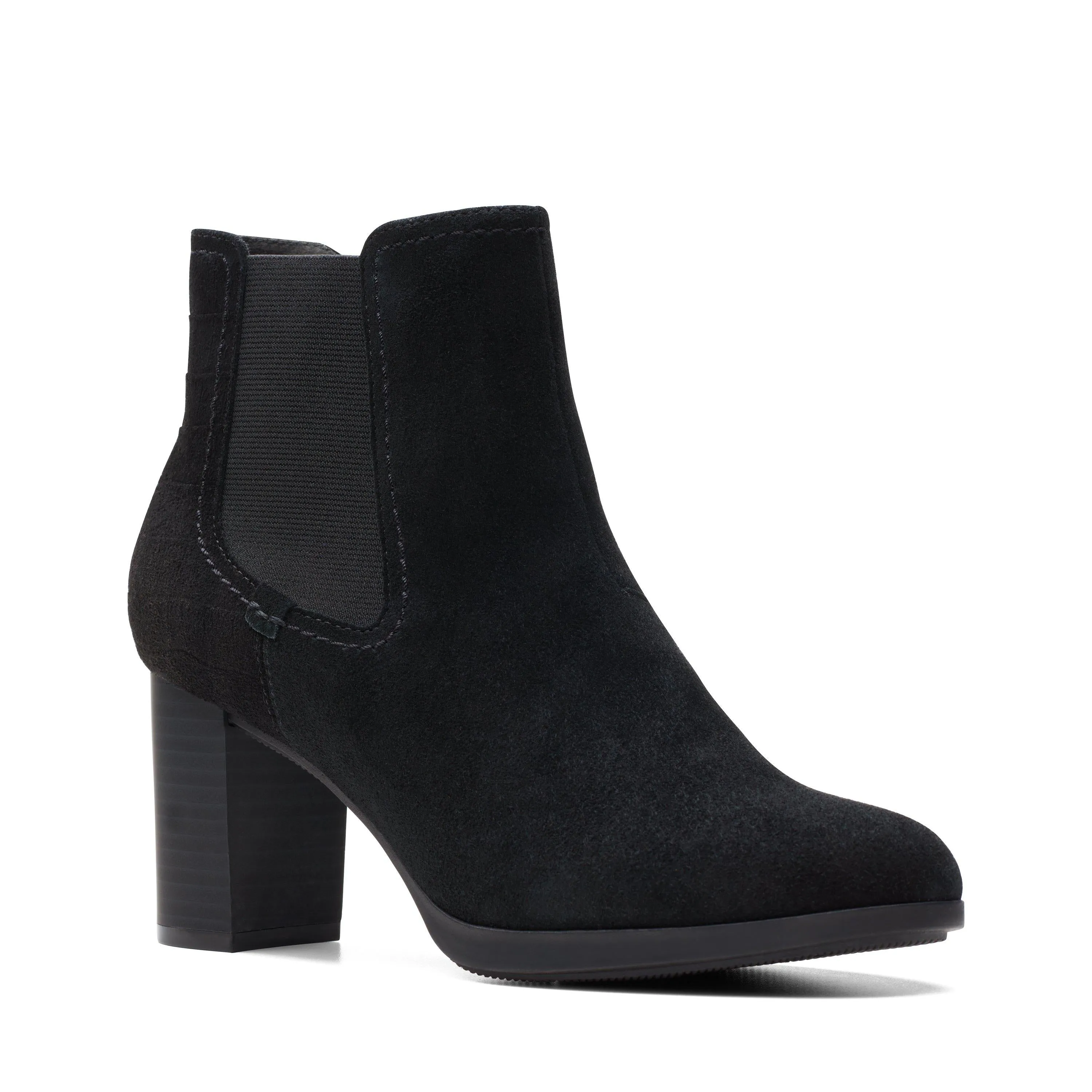 Clarks Bayla Rose in Schwarz Wildleder