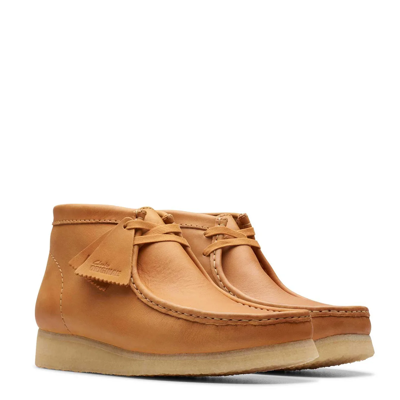 Clarks Originals Wallabee Stiefel Mid Braun Leder