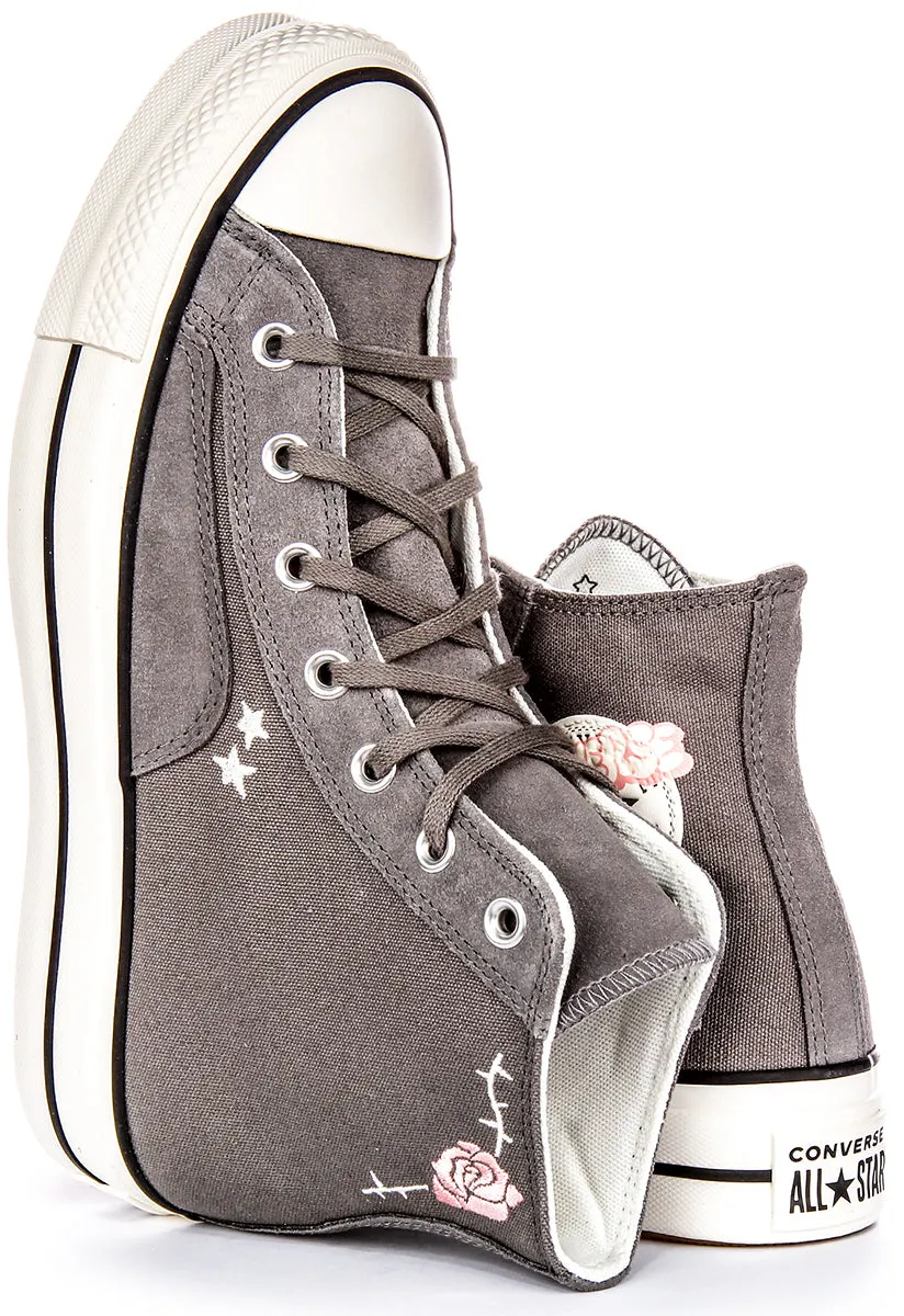 Converse All Star Lift Scribble A09165C in Grau für Damen Schuhe Converse