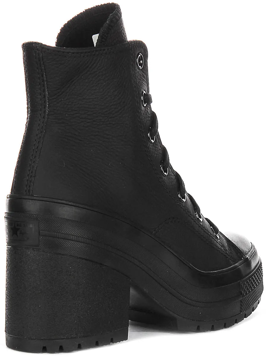 Converse Chuck 70 De Luxe A06145C in schwarzen Lederschuhen Converse