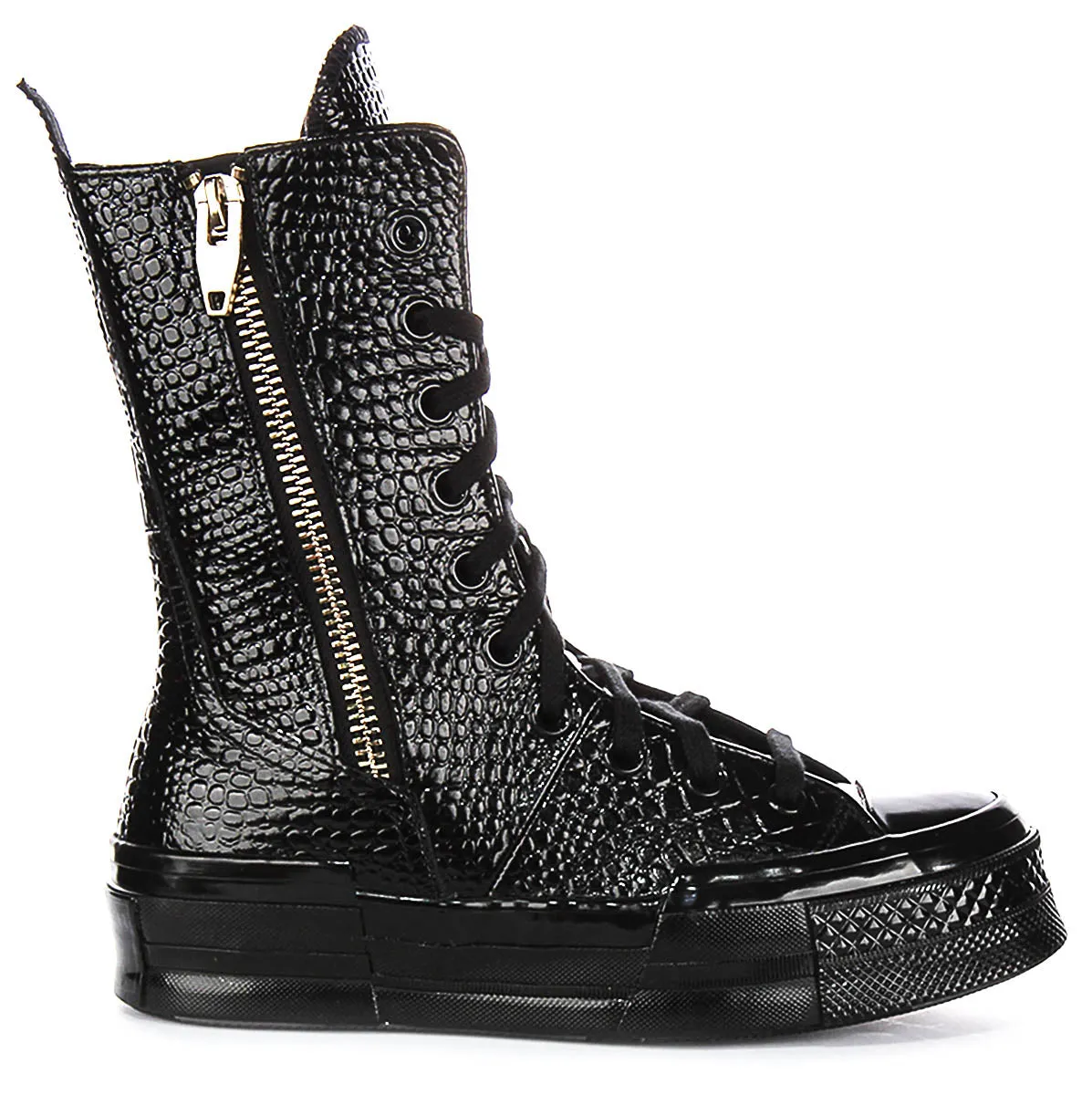 Converse Chuck 70 Plus XH A09381C In Schwarz Krokodilleder Schuhe Converse