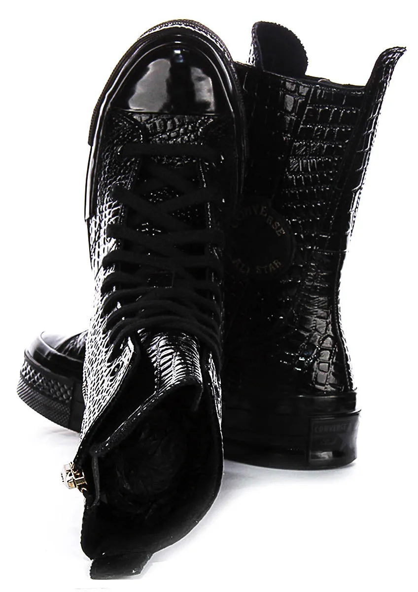 Converse Chuck 70 Plus XH A09381C In Schwarz Krokodilleder Schuhe Converse