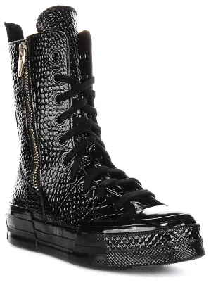 Converse Chuck 70 Plus XH A09381C In Schwarz Krokodilleder Schuhe Converse