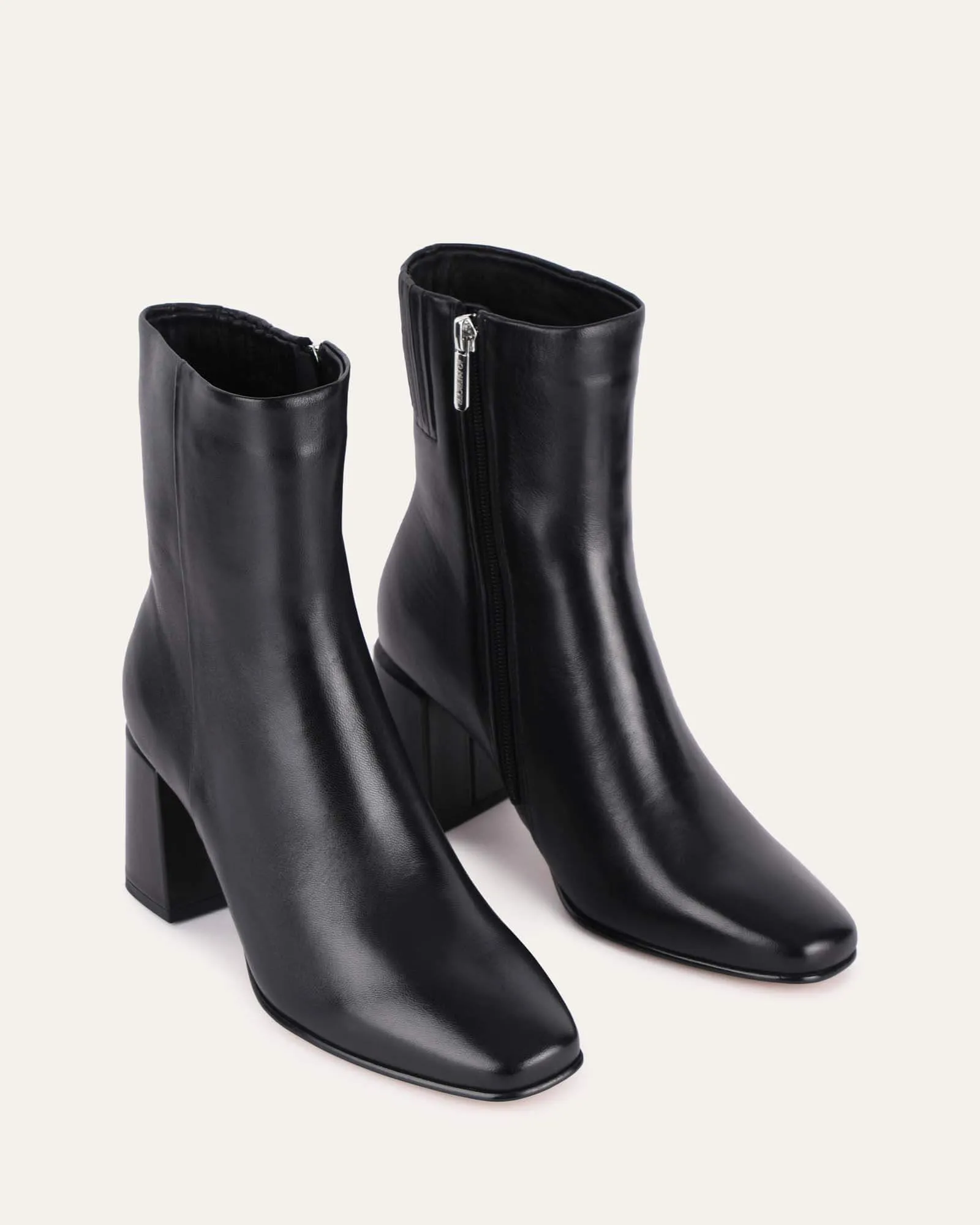 DAKOTA MID ANKLE STIEFEL SCHWARZES LEDER