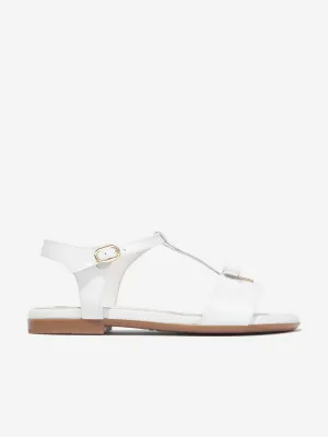 Dolce & Gabbana Mädchen Lackleder Sandalen in Weiß