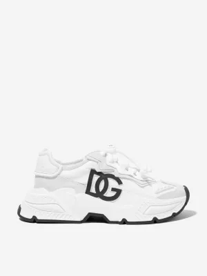 Dolce & Gabbana Kids Daymaster Sneaker aus gemischten Materialien in Weiß